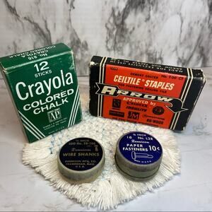 Vintage Household Items in their Original Containers (4pc)